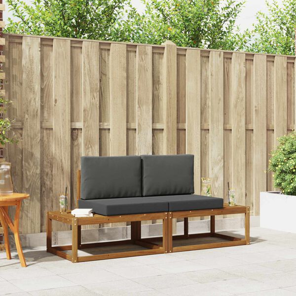 vidaXL Zestaw sof na zewnątrz z poduszką 2 pcs Naturalny