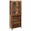 vidaXL Highboard Stare drewno 69,5 x 34 x 180 cm Drewno inżynieryjne