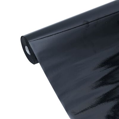 vidaXL Folia okienna statyczna, matowa, czarna, 45x2000 cm, PVC