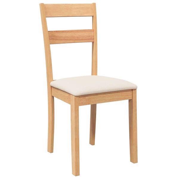 vidaXL Krzesła do jadalni z poduszkami 2 szt. drewno lite guma