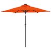 vidaXL Parasol ogrodowy LED, stalowy słupek, terakota, 225x225x212 cm