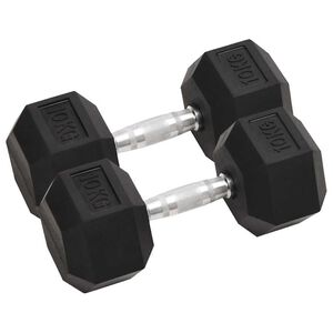 vidaXL Hantle, 2 szt., 10 kg, całkowite żeliwo
