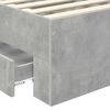 vidaXL Ramka ł&oacute;żka Betonowy szary 90 x 200 cm Materiał drewnopochodny