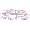 vidaXL Ramka łóżka Stare drewno 140 x 190 cm Materiał drewnopochodny