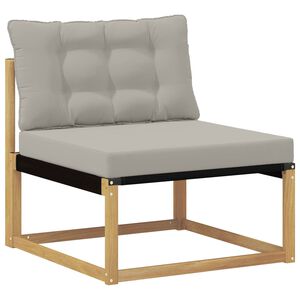 vidaXL Środkowa sofa ogrodowa z poduszką Biały 79 x 83 x 73 cm stal