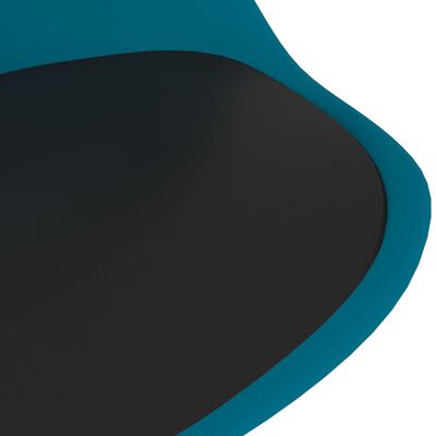 vidaXL 5-częściowy zestaw mebli jadalnianych, czarno-turkusowy