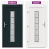 vidaXL Drzwi Frontowe antracytowy 88 x 200 cm PVC