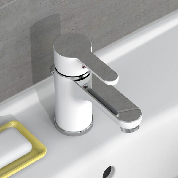 EISL Bateria umywalkowa DIZIANI z mieszaczem, chromowo-biała