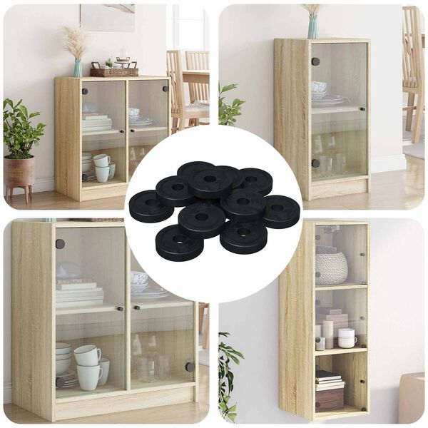 vidaXL odpowiedni do podkładki płaskiej 12 pcs Czarny &empty;15 x 3 mm