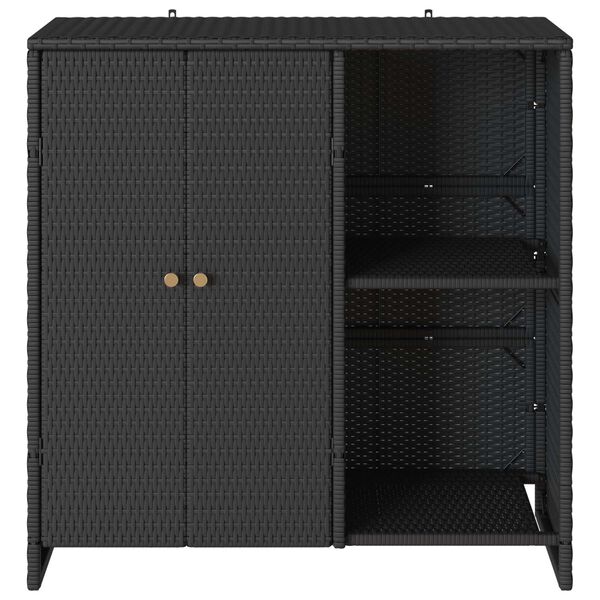 vidaXL Szafka do przechowywania Czarny 100 x 36 x 102 cm rattan