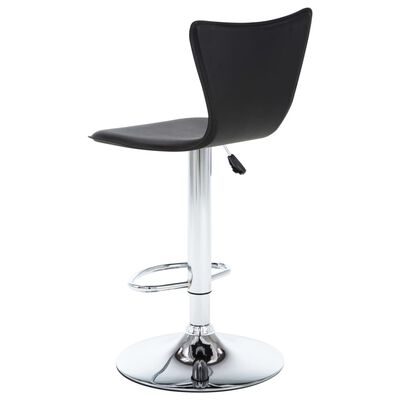 vidaXL Obrotowe krzesła barowe, 2 szt., czarne, sztuczna skóra