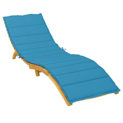 vidaXL Poduszka na leżak, niebieska, 200x70x3 cm, tkanina