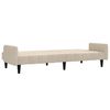 vidaXL 2-osobowa sofa rozkładana, kremowa, obita mikrofibrą