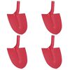 vidaXL Głowica łopaty 4 pcs Czerwony 39,5 x 27,5 cm