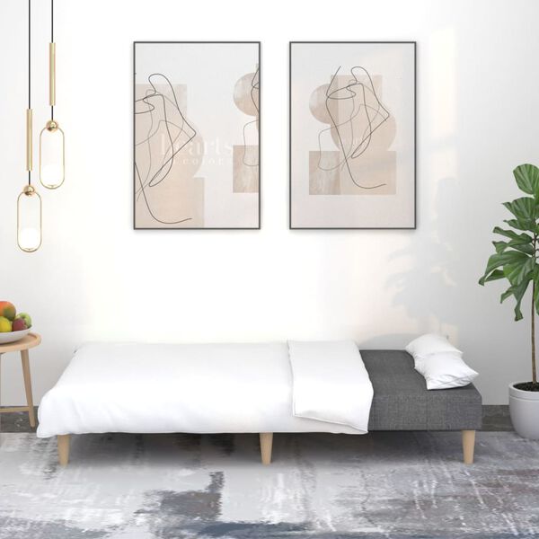 vidaXL 2-osobowa kanapa, ciemnoszara, tapicerowana tkaniną