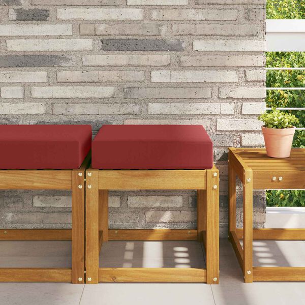 vidaXL Poduszka siedzeniowa na zewnątrz czerwone wino 40 x 40 x 8 cm