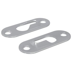 vidaXL Wieszak na otw&oacute;r 2 pcs Srebrny 45 x 16 x 3.5 mm Żelazo