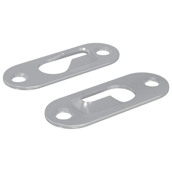 vidaXL Wieszak na otw&oacute;r 2 pcs Srebrny 45 x 16 x 3.5 mm Żelazo