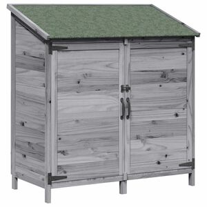 vidaXL Shed ogrodowy Szary 106,5 x 56 x 113,5 cm Drewno Świerkowe