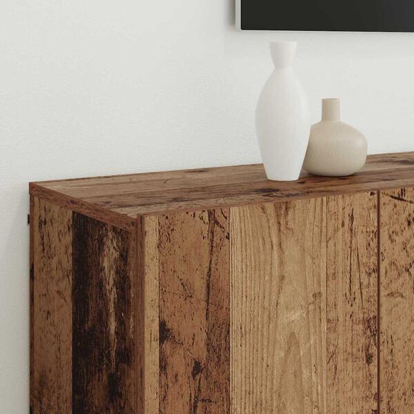 vidaXL Jednostki telewizyjne Montowane na ścianie 6 pcs Stare drewno