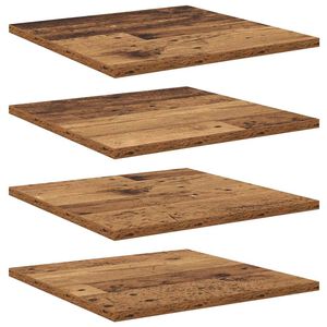 vidaXL P&oacute;łka na książki 3 poziom&oacute;w 4 szt. 40 x 40 x 1,5 cm Brązowy