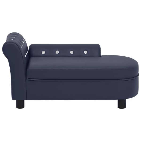 vidaXL Sofa dla psa, niebieska, 83x45x42 cm, sztuczna sk&oacute;ra