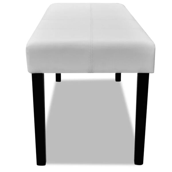 Ławka ze skóry syntetycznej, biała