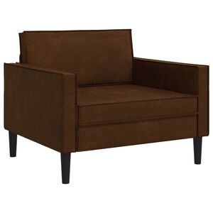 vidaXL Fotel XL brązowy Sk&oacute;ra zamszowa