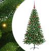 vidaXL Choinka z 150 diodami LED z podstawą Zielony 150 cm PE