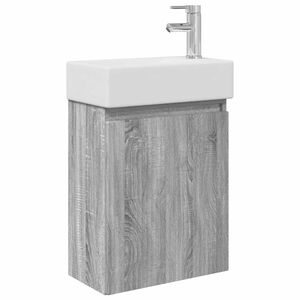 vidaXL Jednostka toaletowa z kranem Szary Sonoma 45,5 x 22,5 x 84 cm