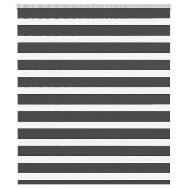 vidaXL Roleta zebra, czarna, szerokość tkaniny 120,9cm, poliester