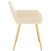 vidaXL Krzesła stołowe, 2 szt., kremowe, obite aksamitem