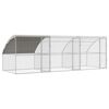 vidaXL Klatka dla kur 3 szt. Srebrny 600 x 200 x 200 cm Stal i PE