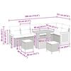 vidaXL Zestaw Sof na Ogr&oacute;d z poduszką 11 pcs Szary polirattan