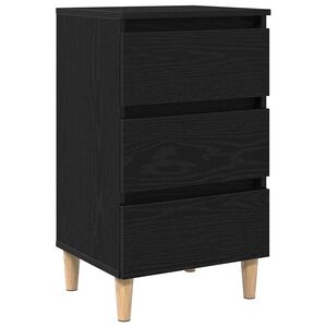 vidaXL Szafka Nocna Czarny Dąb 40 x 35 x 69 cm Drewno inżynieryjne