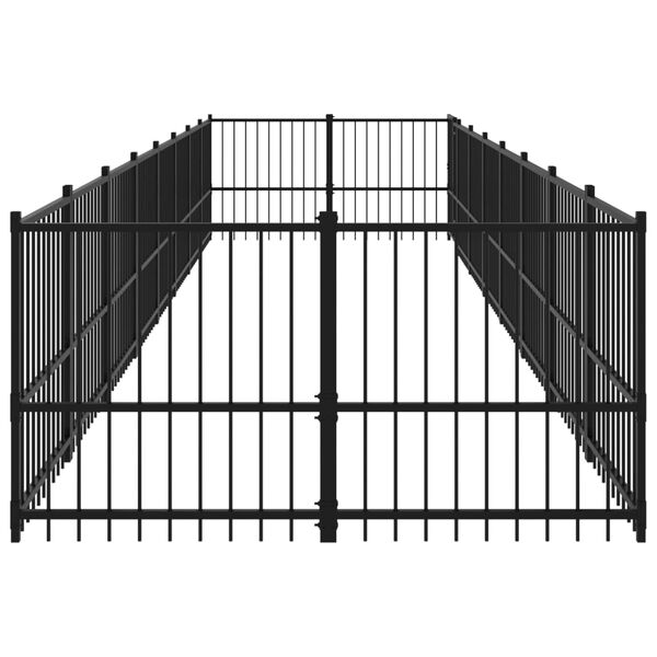 vidaXL Kojec zewnętrzny dla psa, stalowy, 15,02 m&sup2;