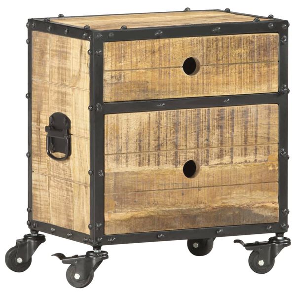 vidaXL Szafka nocna, 40x30x50 cm, surowe drewno mango