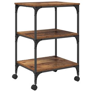 vidaXL Stojak na drukarkę Stare drewno 50 x 41 x 75 cm