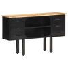 vidaXL Komoda, 110x30x65 cm, lite surowe drewno mango i stal