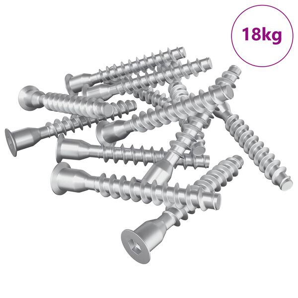 vidaXL Śruby confirmat 2500 pcs Srebrny Metal