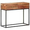 vidaXL Stolik konsola, 90x35x75 cm, surowe drewno akacjowe