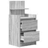 vidaXL Szafka nocna z 2 szufladami Szary Sonoma 38x34x80 cm