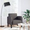vidaXL Sofa Fotel z Podłokietnikami Szary 54 cm Sk&oacute;ra ekologiczna