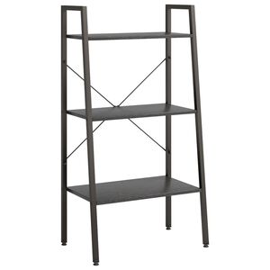 vidaXL Regał drabina z 3 p&oacute;łkami, czarny, 56x35x108 cm