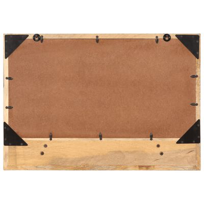 vidaXL Lustro z półką, 80x8x55 cm, szkło i lite drewno mango
