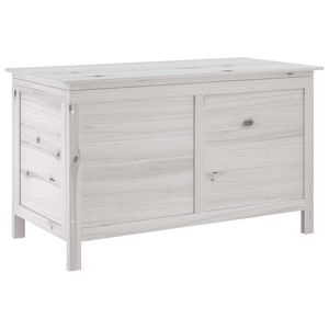 vidaXL Skrzynia ogrodowa, biała, 99x49,5x58,5 cm, lite drewno jodłowe