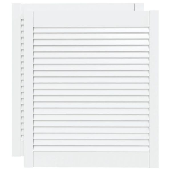 vidaXL Drzwi żaluzjowe do szafki, 2 szt., białe, 69x59,4 cm, sosnowe