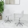 vidaXL Obrotowe krzesła stołowe, 2 szt., białe, sztuczna sk&oacute;ra
