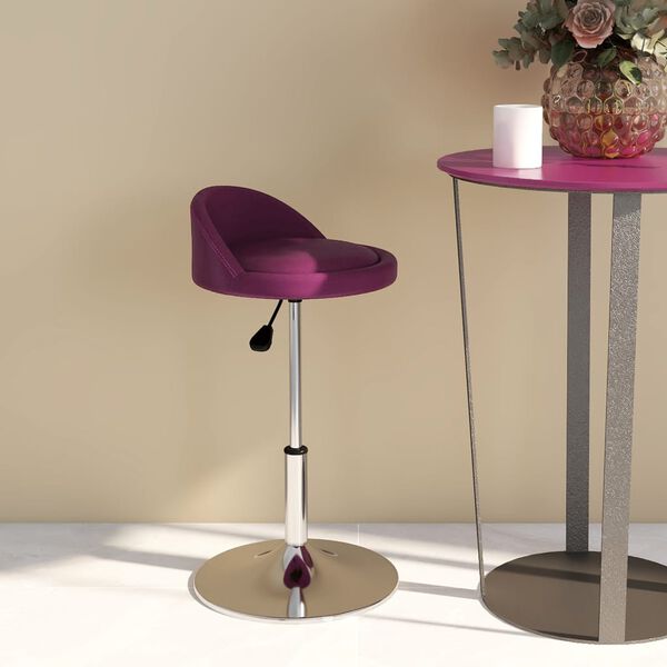 vidaXL Obrotowe krzesło stołowe, fioletowe, obite sztuczną sk&oacute;rą