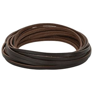 vidaXL Sk&oacute;rzany pasek 1 Ciemny brąz 200 x 0,3 cm Sk&oacute;ra